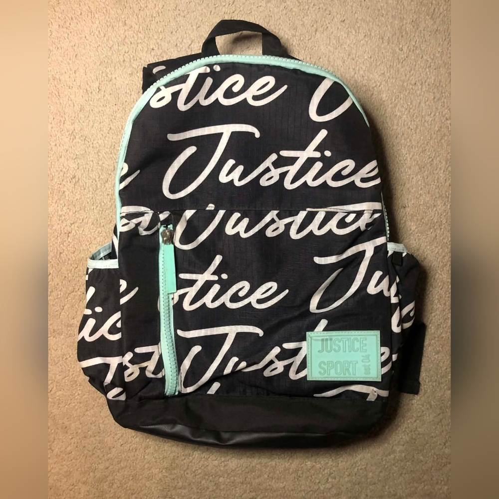 Justice Black and White Patterned Backpack